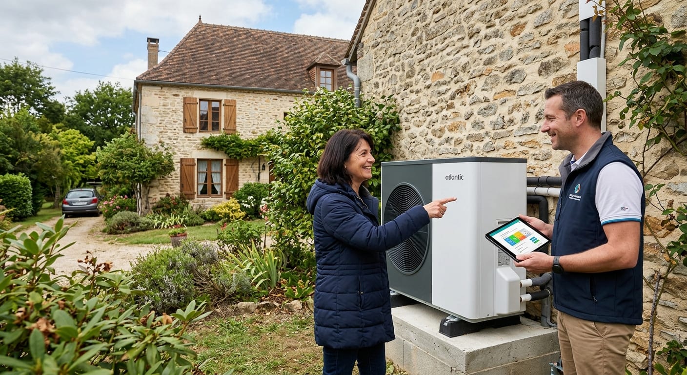 Couverture du guide pratique pour les aides à la rénovation et l'installation d'une pompe à chaleur